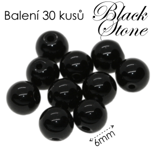BLACK STONE, kulička, 6mm (30ks)
