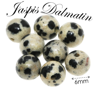 JASPIS DALMATIN, kulička, 6mm