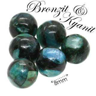 BRONZIT a KYANIT, kulička, 8mm