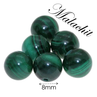 MALACHIT, přírodní, kulička, 8mm