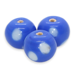 Modrá puntikatá kulička, 11mm
