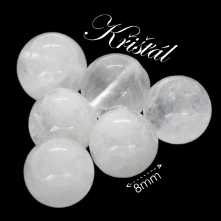 KŘIŠŤÁL, přírodní, 8mm
