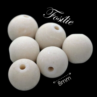FOSÍLIE, matná kulička, 8mm