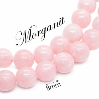 MORGANIT (růžový beryl), kuličky, 8mm
