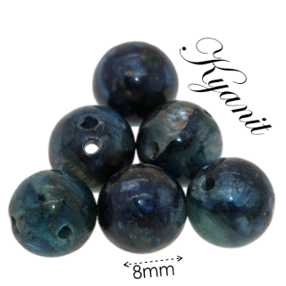 KYANIT, přírodní, kulička, 8mm