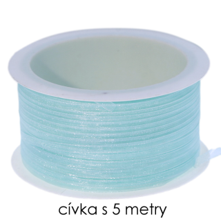 Modrá stuha, ORGANZA, 3mm (5m)