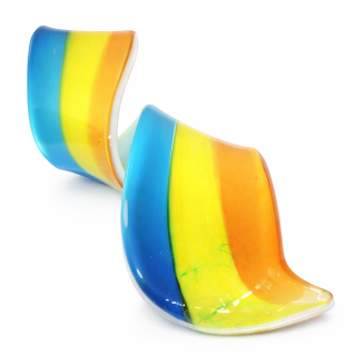 Barevný, stočený přívěšek, 70x30mm