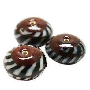 Červěný - rudý disk, 18x11mm