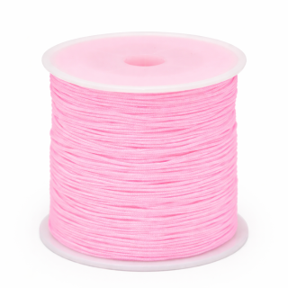 Růžová, nylonová šňůrka, 0,8mm