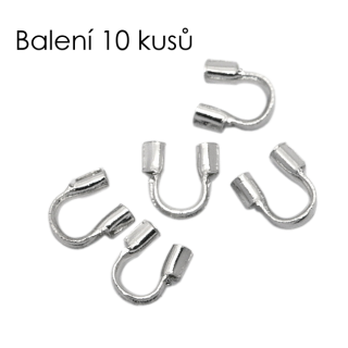 Platinová podkova, koncovka, 4,5mm (10ks)