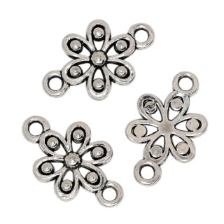 Starostříbrný květ, 17,5x10x2mm