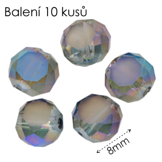 Duhová kolečka, pokov, 8x4,5mm (10ks)