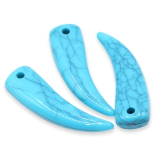 Tyrkysový zub, 40x16x7mm