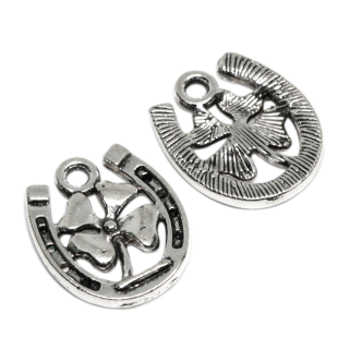 Podkova se čtyřlístkem, 17x15x2,5mm