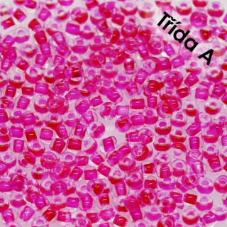 Růžovo-čirý rokajl, kat.A, 2mm 11/0 (10g)