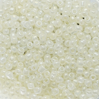 Bílý-krémový rokajl, 2mm (10g)