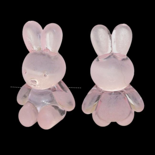 Růžový králíček, 24x14x11mm