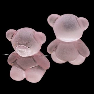 Růžový medvídek, 18x15x11mm