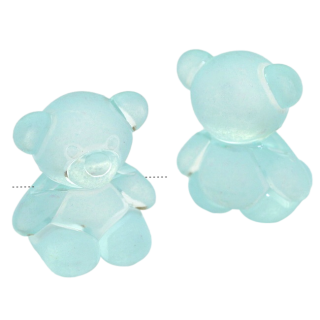 Zelený medvídek, 18x15x11mm