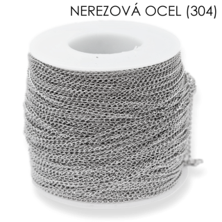 Nerez ocel(304), řetízek, 2,8x1,8mm