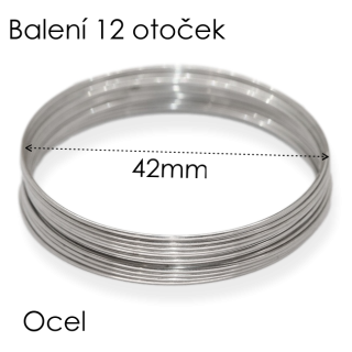 Platinový, paměťový drát, 42mm (12otoček)