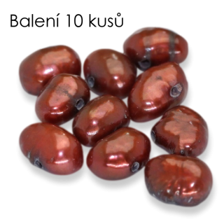 SLADKOVODNÍ ŘÍČNÍ PERLIČKY, 4-7mm (10ks)