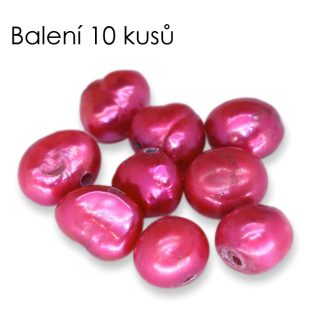 SLADKOVODNÍ ŘÍČNÍ PERLIČKY, 4-7mm (10ks)