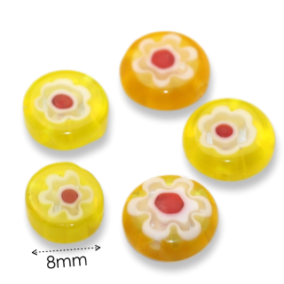 Žlutá placka, 8x4mm