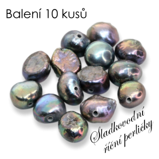 SLADKOVODNÍ ŘÍČNÍ PERLIČKY, 5-7mm (10ks)