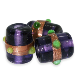 Fialový váleček, 14x11mm