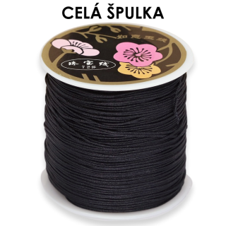 Černá, nylonová šňůrka, 0,8mm (asi 90 m)
