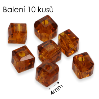 Medová kostka, 4mm (10ks)