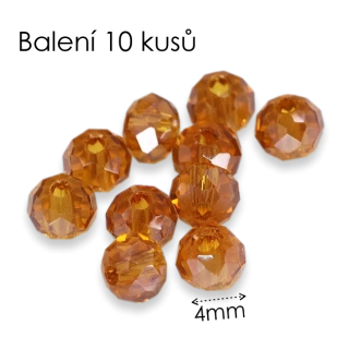 Medové rondelky, 4x3mm (10ks)