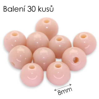 Broskvové kuličky, 8mm (30ks)