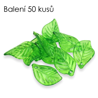 Zelené lístečky, 17,5x11mm (50ks)
