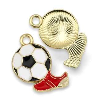 Fotbalový míč a kopačka, 25x22mm