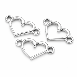 Starostříbrné srdce, 14,5×8 mm