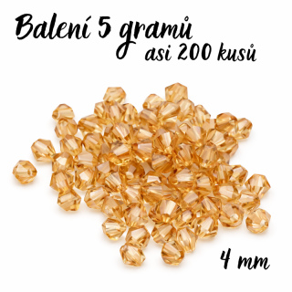 Hnědá sluníčka 4mm, PLAST (5g)