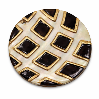 Perleťové kolečko s malbou, 35x2mm