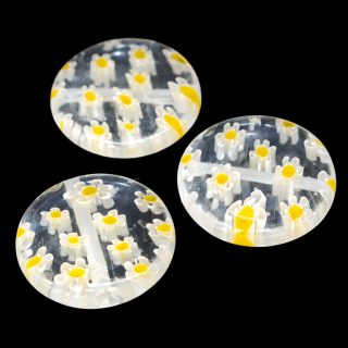 Čiré kolečko s květy, 14x3,5mm