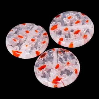 Čiré kolečko s květy, 14x3,5mm