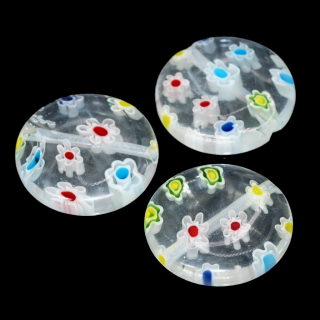 Čiré kolečko s květy, 14x3,5mm