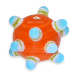 Oranžová kulička, 27x16mm