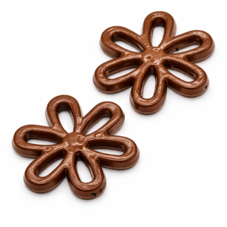 Hnědý květ, 31x5mm